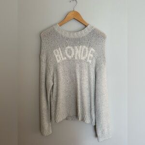 Brunette The Label Light Gray 'Blonde' Sweater